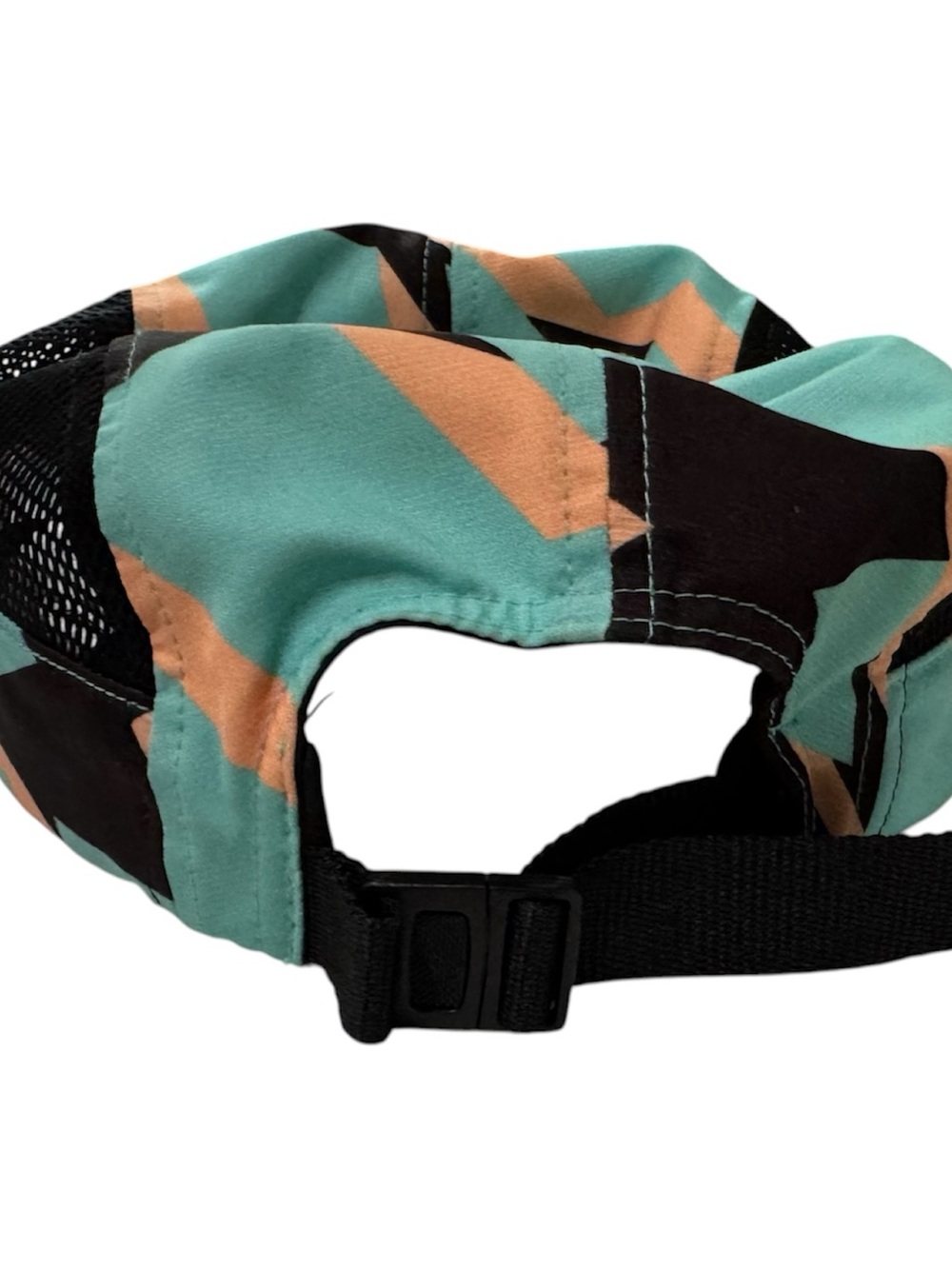 adidas Terrex 5 Panel Trail Cap Aqua Peach Black Performance Running Hat - Picture 2 of 4